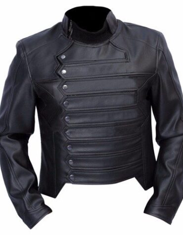Bucky Barnes Black Faux Leather Jacket