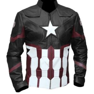 Captain America Civil War Faux Leather Jacket Black