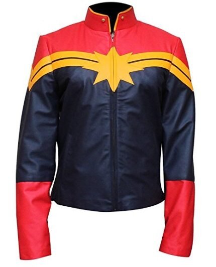 Captain Marvel Faux Leather Jacket