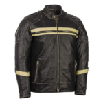 RideHigh Highway Black Motorcycle Leather Jacket