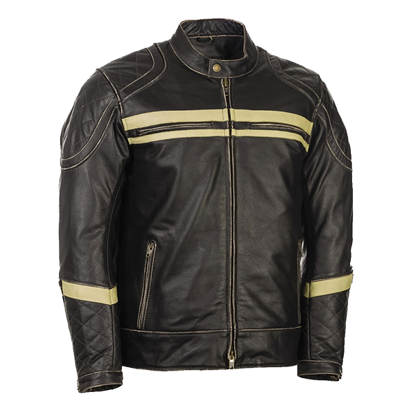 Highway Black Motorcycle Leather Jacket - Mready