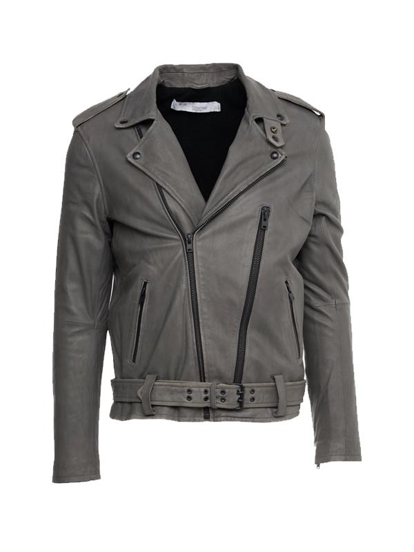 Lapel Collar Style Leather Jacket