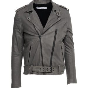 Leather Men’s Thick Fur One Men’s Leather Fashion Jacket