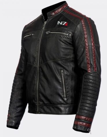 MASS EFFECT N7 COMMANDER SHEPARD STYLISH MOTORCYCLE LEATHER JACKET