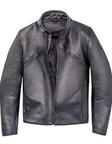 Mens Black Real Quality Leather Motorcycle Jacket