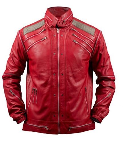 Michael Jackson Beat It Faux Red Leather Jacket