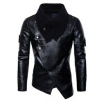 Motorcycle Outwear Men's Irregular Punk Real Leather Jacket