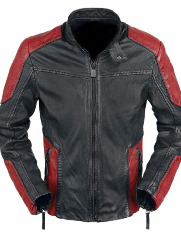 Red-Smith-Black-Biker-Motorcycle-Leather-Jacket