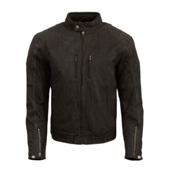 Stockton Leather Biker Jacket For Mens