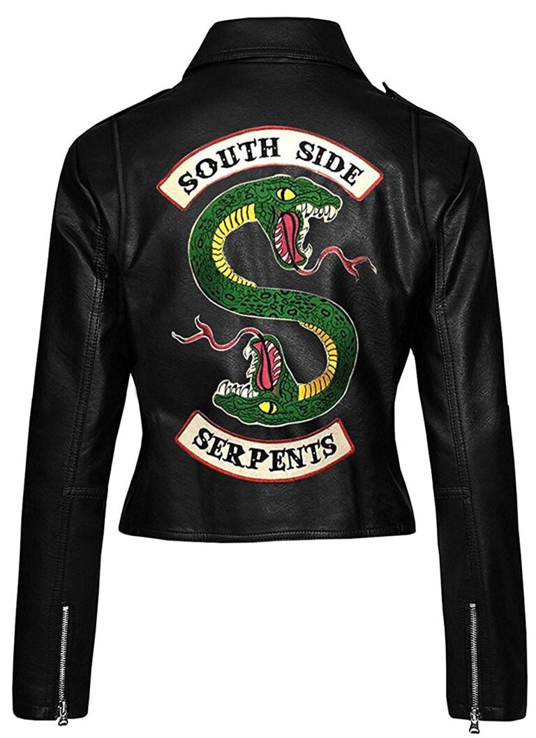 Womens Riverdale Black Faux Leather Jacket Southside Serpents