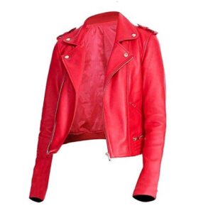 Women Riverdale Red Genuine Leather Jacket Southside Serpents