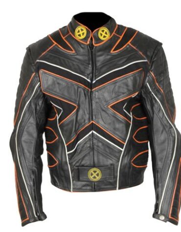 X Men 2 United Black Biker Genuine Real Leather Jacket