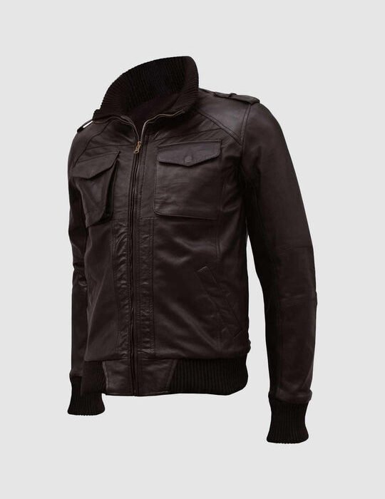 Classic Leather Bomber Jacket