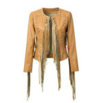 Stylish Women's Western Leather Fringe Jacket - 30% Off