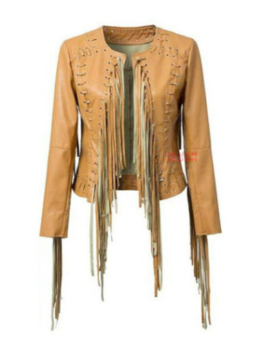 Women Western Leather Fringe Jacket | Upto 30% Off