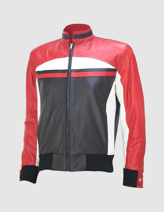Street Wear Men's Leather Bomber Jacket