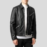 Benn Black Motorcycle Leather Jacket