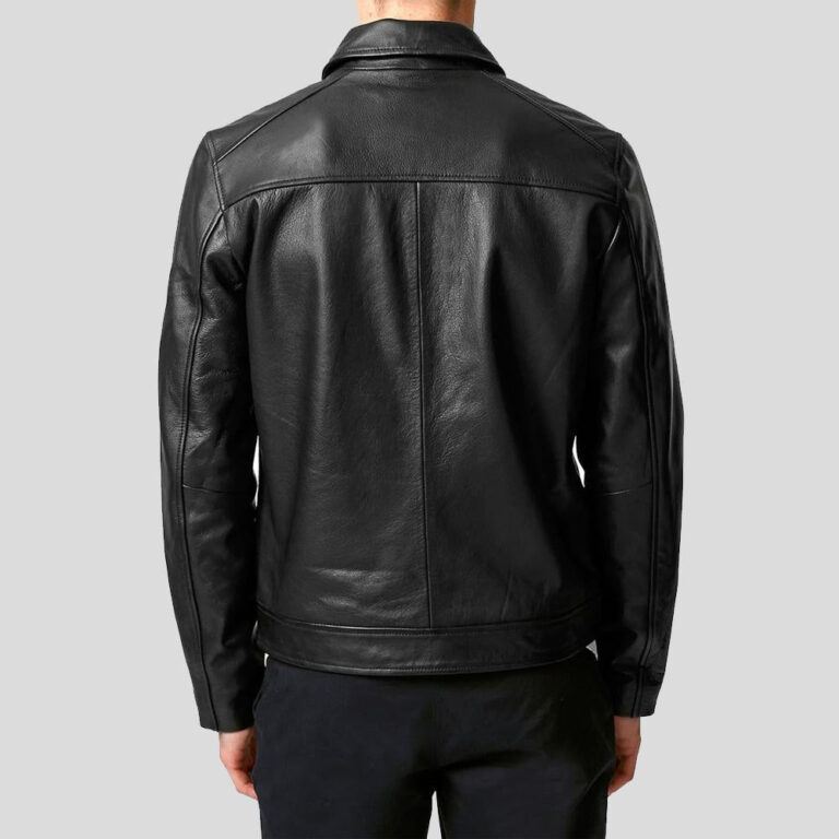 Benn Black Motorcycle Leather Jacket