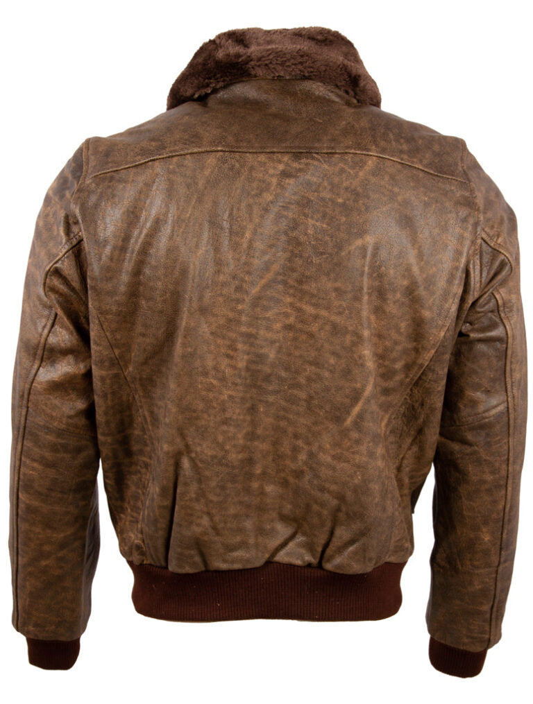 Men's Real Leather Cowhide Pilot Aviator Fashion Bomber Jacket