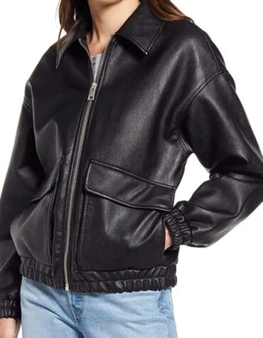 Aida Black A-2 Bomber Jacket