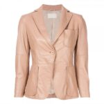 Women Pink Leather Jacket For Winters