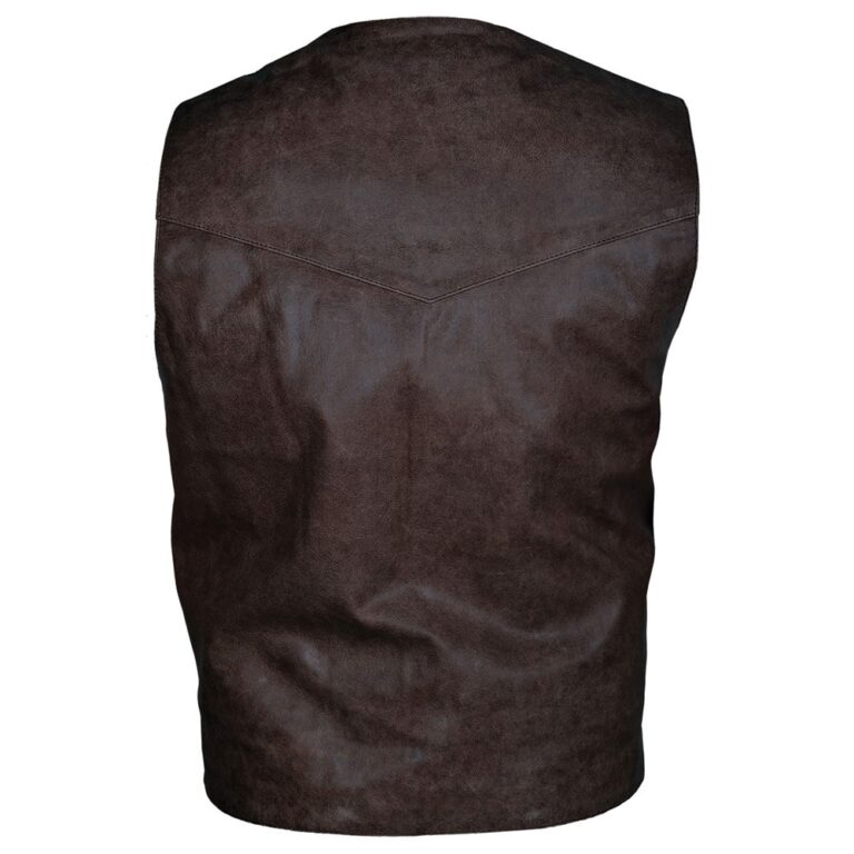 Men’s Brandy Leather Chisum Vest