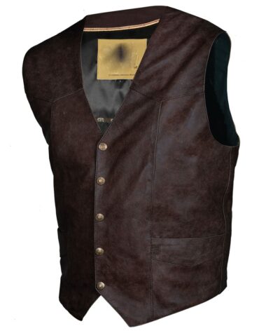 Men’s Brandy Leather Chisum Vest