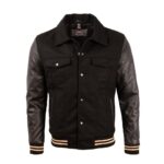 Men's Real Leather and Wool Varsity Bomber Fashion - Classic Style