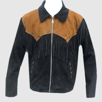 Men’s Western coat cowboy suede leather jacket