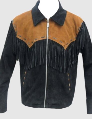 Men’s Western coat cowboy suede leather jacket