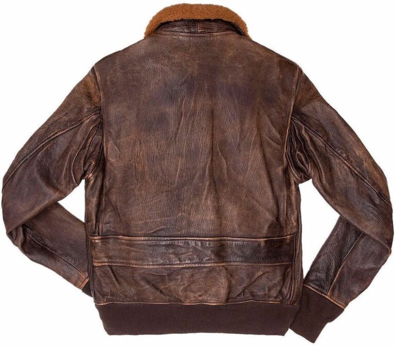 Handmade Aviator G-1 A-2 Flight Jacket Distressed Brown Real Bomber Leather Jacket