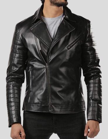 Elex Black Motorcycle Leather Jacket