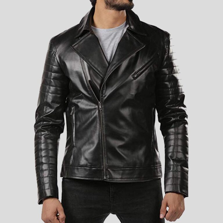 Elex Black Motorcycle Leather Jacket