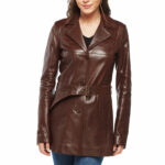 Rita Classic Brown Women’s Leather Coat