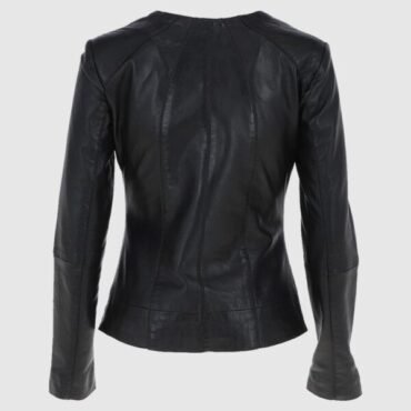 Aliona Leather Jacket Black