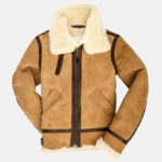 Light brown shearling jacket mens for winters