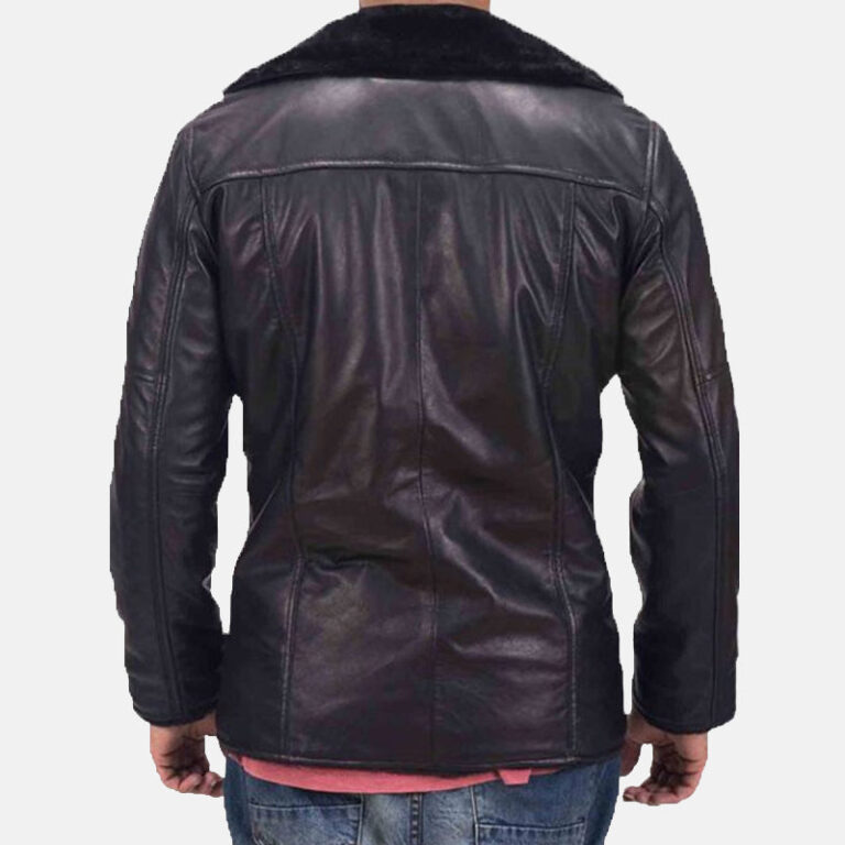 Mens Furcliff Double Face Leather Shearling Coat