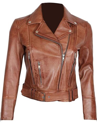 Blingsoul Womens Leather Jacket – Real Lambskin Leather Motorcycle Jacket Women