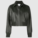 Luxurious Women's Bottega Veneta Leather Bomber-Style Jacket