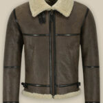 "Premium Men's B3 Brown Air Force Shearling Jacket - Stylish Winter Outerwear"