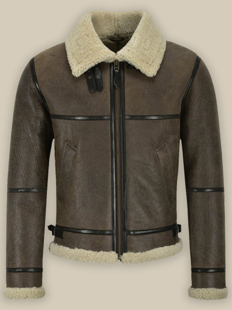 MEN B3 BROWN AIR FORCE SHEARLING JACKET