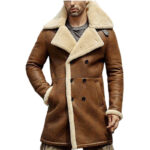 Men's Fur Shearling Brown Leather Coat