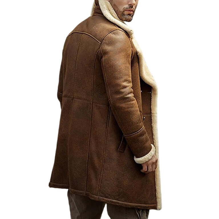 Men's Fur Shearling Brown Leather Coat