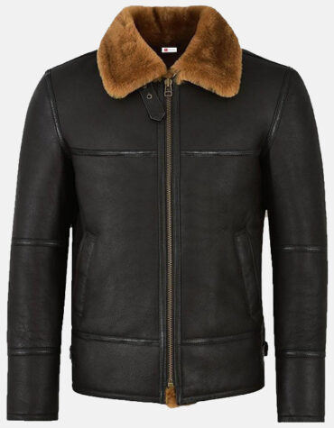 Mens Traditional Shearling Leather Jacket