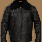 B3 Aviator Bomber Shearling Black Jacket