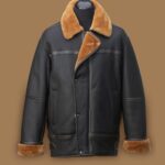 Men's Black Aviation Shearling Jacket