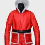 Santa Claus Leather Jacket - Festive Style for Winter Celebrations