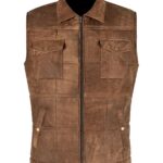 Men's Vintage Brown Body Warmer Leather Vest