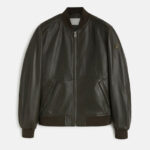 Men Black Classic Bomber Leather Jacket - Timeless Style