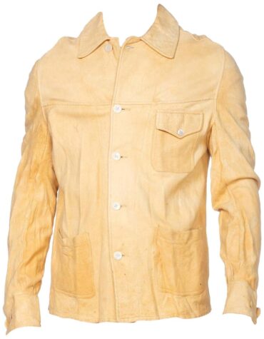 Mens Suede Buckskin Leather Western Shirt Jacket